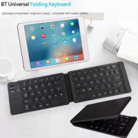 BT Foldable Keyboard Mini Keyboard Wireless Folding Keyboard For Mac Windows Laptop Tablet Light-Handy Bluetooth-compatible D0L5