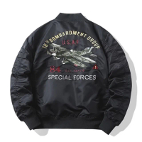 【巴黎精品】現貨+預購 軍裝外套飛行夾克(MA1刺繡拼布春夏薄款寬鬆男外套3色a1ck44)