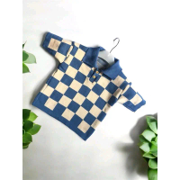 ATASAN RAJUT POLO MOTIP KOTAK SWEATER PREMIUM UNISEX PAKAIAN ANAK CEWE COWO BAJU FASHION
