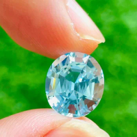 Natural Aquamarine Brazil Gemstone Precision Cutting Santa Vivid Blue Color 5.06 Carats Clarity 99%Clean~WBH Gems
