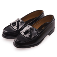 日本 HARUTA 女 平底 英倫風流蘇樂福鞋 人造皮革 黑色 質感 復古經典 學生鞋 通勤鞋 4515