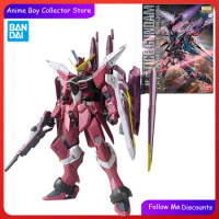 Bandai Original GUNDAM MG 1/100 JUSTICE GUNDAM Action Figure Assembly Model Toys Collectible Model Ornaments Gift For Child