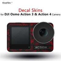 Osmo Action 3 / 4 Cameras Sticker Decal Skin For Protector Coat DJI Osmo Action 3 Camera Wrap Cover Action 4 Sticker Film