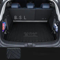 For BYD Atto 3 Yuan Plus 2022 2023 Car Boot Mat Rear Trunk Liner Cargo Leather Floor Carpet Tray Protector Rear Storage Mats