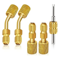 R410A Adapter Kit R410A Swivel Adapters Brass For Mini Split System Air Conditioner HVAC