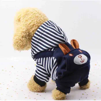 Coral Fleece Teddy Autumn And Winter Models Pet Cat Clothes Cute Bear Pet Dog Clothes Small Dog Hat Puppy Hat Clothing