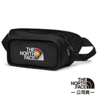 【The North Face】3L 多功能日用防潑水耐磨腰包/單肩斜背包(3KZX-6D8 黑/彩虹 N)