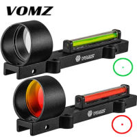 Red and Green Fiber 1x28 Red Dot Sight Hunting Light weight Scope Fit Shotguns Rib Rail Hunting Shooting Holographic Sight