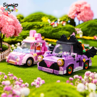 Sanrio building block simulation car model Kawaii Kuromi My Melody model children's toy Valentine's Day birthday gift