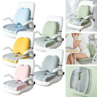 Memory Foam Office Chair Cushion Pain Relief Buttock Coccyx Cushion Ergonomic Office Chair Buttock Cushion for Home Hair Vehicle