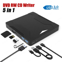 CD DVD Player Portable External Optical Drive Mobile Free DVD ROM Rewriter Plug and Play External Driver for Nootboook Desktop