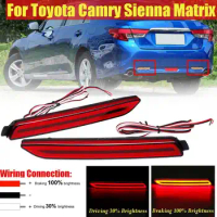 2X LED Car Rear Bumper Reflector Driving Tail Brake Light Bar For Toyota Camry Reiz Wish Sienna Innova Lexus Isf Gx470 Rx300