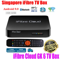 [Genuine]starhub tv box 2024 Singapore ifiber box ifibre cloud GK6 4G 32G Android Amlogic BT5 Dual WiFi6 updated from i9plus