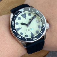 Tandorio 200m Waterproof SKX013 3.8 Dive Watch S NH36 Mechanical Men Watch FullLuminous Dial Weekday Date Rejor Clock