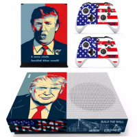 New Skin Sticker Decal For Xbox One S Console and 2 Controllers For Xbox One Slim Skins Sticker - Donald Trump