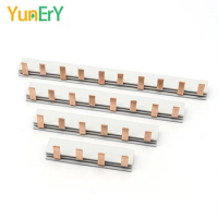 1/2/3P Pin Type Busbar 4-18 Way Copper Bar Terminal Block For MCB DZ47 Air Switch Connector 63A Circuit Breaker Connector