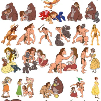 Disney TARZAN Iron on patches Clothing patches stripes appliques children clothes stickers