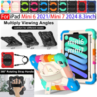 Vỏ Ốp Có Tay Cầm Xoay 360 °, Ốp Chống Sốc Chịu Lực, Có Dây Đeo Tay, Dành Cho iPad Mini 6, 7, Mini6 2