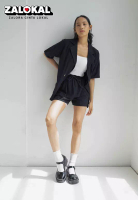 House of Cuff Houseofcuff Meadow Set in Black Setelan Blazer & Celana Pendek Linen