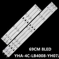 LED strip lamp applicable for TCL L40P1A-F Light Bar TOT-40D2900-3X8-3030C YHA-4C-LB4008-YH07J Total Length 69CM 3 Light Bars