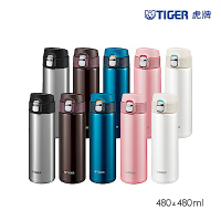 TIGER虎牌 (買1送1) 夢重力超輕量彈蓋不鏽鋼保溫杯480ml(MMJ-A481)