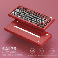 SAL75 Wireless Aluminum Custom Mechanical Keyboard Kit Bluetooth 2.4G Wired Gaming Keyboard RGB Hotswap Non-contact Keyboard