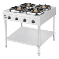 stainless steel kitchen gas cooker commercial 4 burner free standing stove with stand
