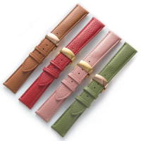 Calfskin Strap 18mm 20mm 22mm Soft Pebbled Leather Strap Replacement Longines Tianwang Watch Strap Accessories