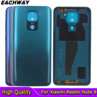 NEW Glass For Xiaomi Redmi Note 9 Back Battery Cover Door Note 9 Note9 Rear Housing Case For Redmi Note 9 Battery Cover