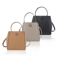 【TORY BURCH】McGraw 荔枝紋手提/斜背水桶包(多色選)