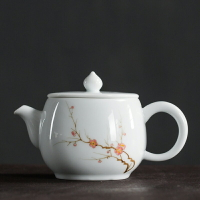 現代中式 白色骨瓷茶壺 陶瓷大號小號單壺花茶壺泡茶泡茶工具家用