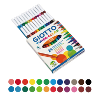 【義大利GIOTTO】可洗式兒童隨身彩色筆-細24色(彩筆 繪畫 繪圖 塗鴉 手繪 學生 辦公室 事務用品)