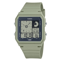 【CASIO 卡西歐】卡西歐時尚科技流線型雙顯數位錶-綠(LF-20W-3ADF)
