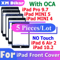 5 PCS Front Glass With OCA For iPad Pro 9.7 For iPad 10.2 Air 2 Ipad 6 Panel Outer Cover With OCA For iPad MINI 6 MINI 4