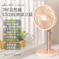 JWAY 七吋自然風 USB 長效桌立扇 JY-FN302 （粉色）