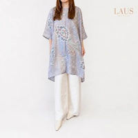 Lausboutique-Tunik Kusuma-Seri Lembayung-Tunik Batik [Hanya Tunik] Lembayung abu