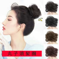 【巴黎精品】現貨秒發 丸子頭仿真髮假髮包髮圈慵懶包頭輕量自然抓夾鯊魚夾髮夾(快速出貨8款a1cs5)