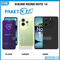 Paket Triple 3in1 Case Pro Camera Untuk Xiaomi Redmi Note 14 4G 14 5G Case Slim Premium Macaron TPU