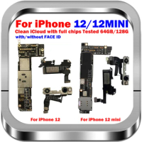 Motherboard For iPhone 12 Pro Max / 12 Mini / 12Pro / 64g/128g/256g Original Mainboard With Face ID Cleaned iCloud For iPhone12