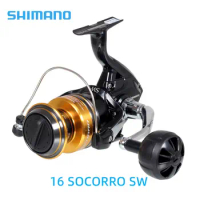 2016 Original SHIMANO SOCORRO SW 5000 6000 8000 10000 Big Sea Fishing Reel 4+1BB Saltwater Trolling Spinning Fishing Reel
