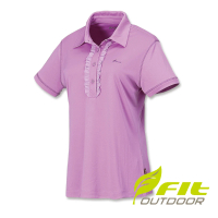 【Fit 維特】女-COOLMAX吸排抗UV POLO衫-薰衣紫 FS2108-61(透氣/貼身/抗UV)