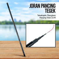 MutiaraMall Jakarta - TaffSPORT Joran Pancing Tegek Fiberglass Fishing Rod - 360
