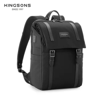 Kingsons Brand Backpack Laptop Bag 15.6 Inch Notebook Man Lady Business Office Worker Computer Case USB Charging DropShip