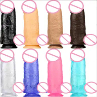ealistic Dildo with Powerful Suction CupRealistic Penis Sex Toy Flexible G-spot Dildo with Curved Shaft and Ball S3312