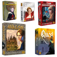 All-English resistance organization party board game strategy card coup The Resistance Avalon playing cards party card games