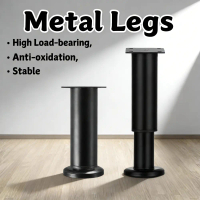 Sturdy No-Drill Metal Steel Furniture Legs - Universal Fit for Tables, Sofas, Cabinets | Easy Height