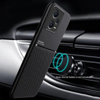 Magnetic Car Phone Case for Xiaomi Redmi Note 12 Pro 5G 12 Note 11 11S 10S 9S Note8 8 Pro Built-in Magnet Metal Soft TPU Cover