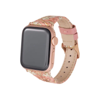 【Gramas】Apple Watch 38/40/41/42mm 仕女彩繪錶帶 BEST OF MORRIS 聯名限量款(粉色)