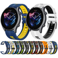 22mm Strap For Huami Amazfit GTR 3 Pro GTR3/GTR 2 GTR 2e GTR 47mm/Amazfit Stratos 3 Smart Watch Band Silicone Watchband Bracelet