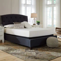 Signature Design by Ashley Queen Size Chime 10 Inch Medium Firm Memory Foam Mattress with Green Tea &amp; Charcoal